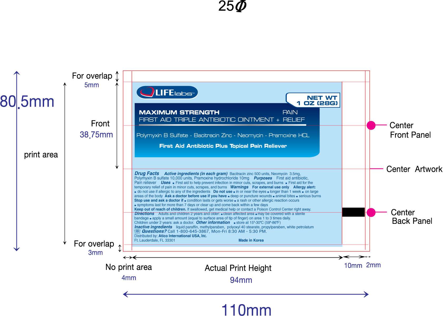 First Aid Triple Antibiotic and Pain Relief